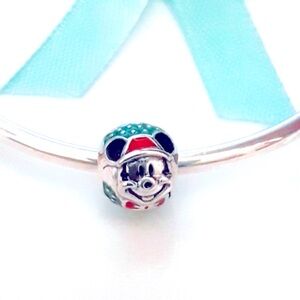 Christmas Mickey charm S925 Sterling Silver